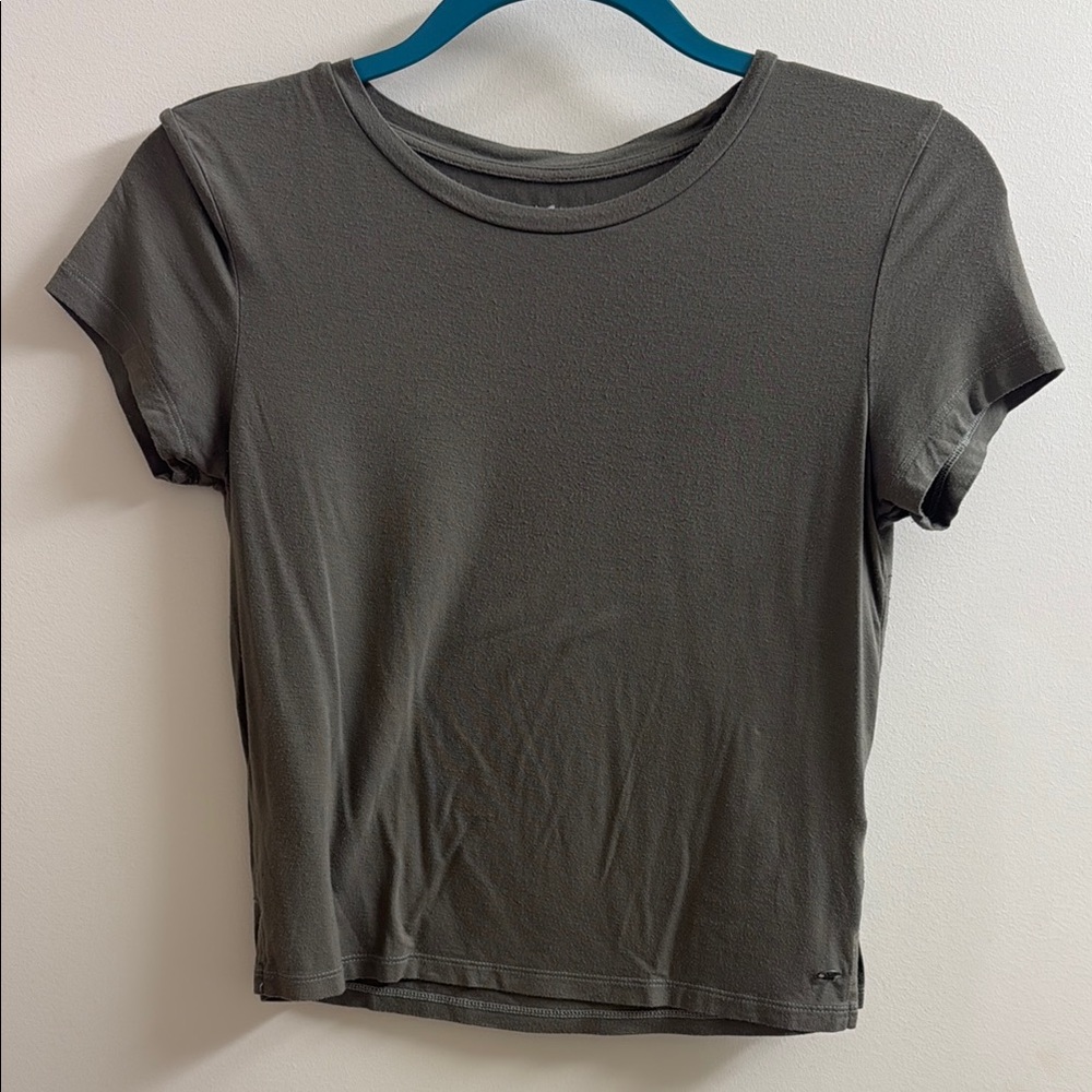 American Eagle Olive Green Crop Top